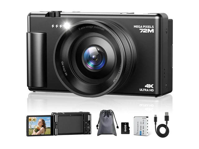 72MP Digital Camera 4K Video for Photography Auto-Focus 2.8