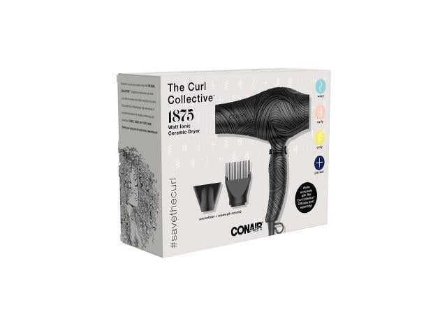 Conair The Curl Collective Ceramic Ionic Hair Dryer - Black - Newegg.com