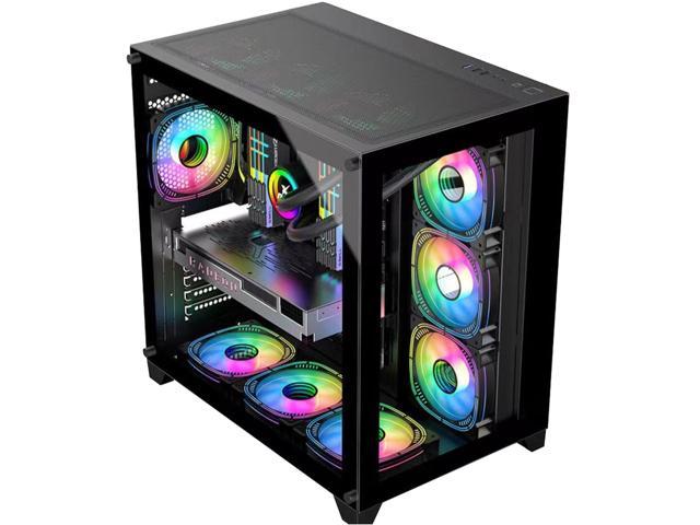 PC CASE ATX Gaming PC Cases ,Mid-Tower USB 3.0 with Double Tempered ...