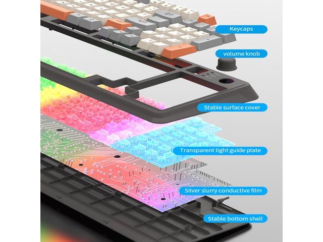 K820 USB Corded Gaming Keyboard and Mouse Kit Colorful Lighting 94 Keys ...