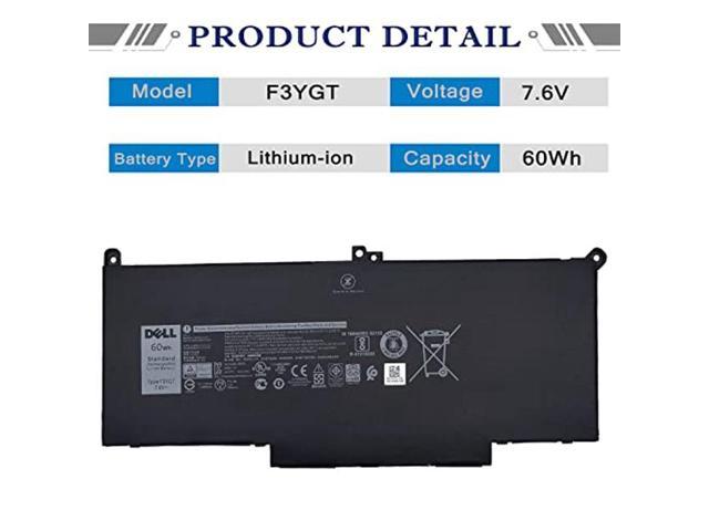 DELL F3YGT Battery for Dell Latitude 12 7280 7290 13 7380 7390 P29S002 ...