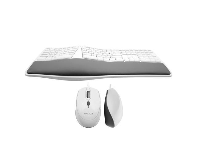 Macally Wired Mac Keyboard With Wrist Rest And A Usb Wired Mouse