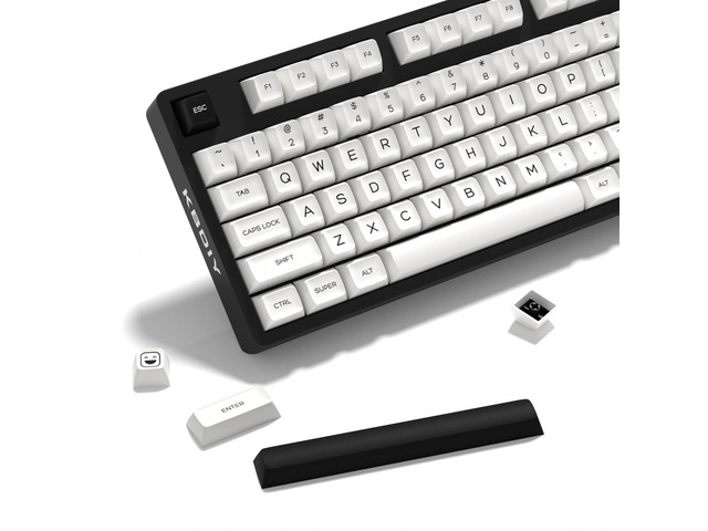 Keys Sa Computer KBDiy Bow SA Profile PBT Double Shot Keycap Set,160 Keys Black and ...