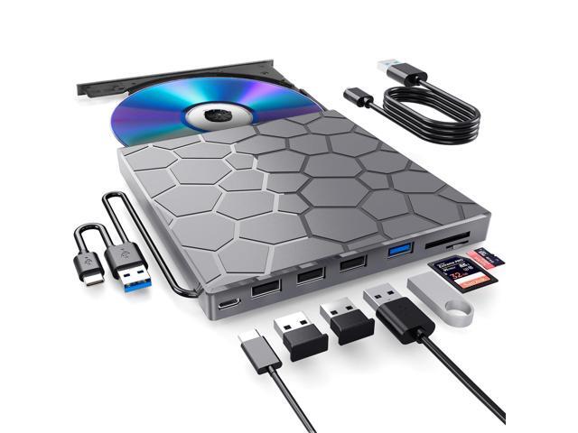 BPAKDU External CD/D1VD Drive for Laptop, DVD Player for Laptop, 8 in 1 ...