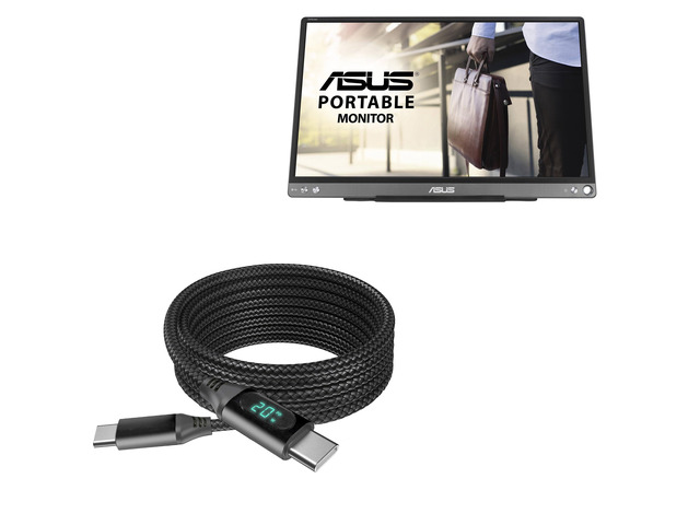 Boxwave Ruput BoxWave Cable Compatible with ASUS ZenScreen MB16ACE - PowerDisplay PD ...
