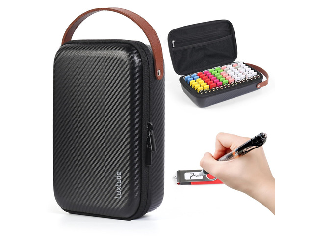Luxtude Flash Drive Case with Labels, Hard USB Case Organizer with ...
