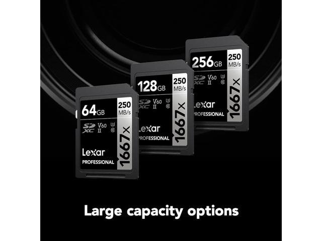 Lexar Professional 1667x 128GB SDXC UHS-II/U3 Memory Card # ...