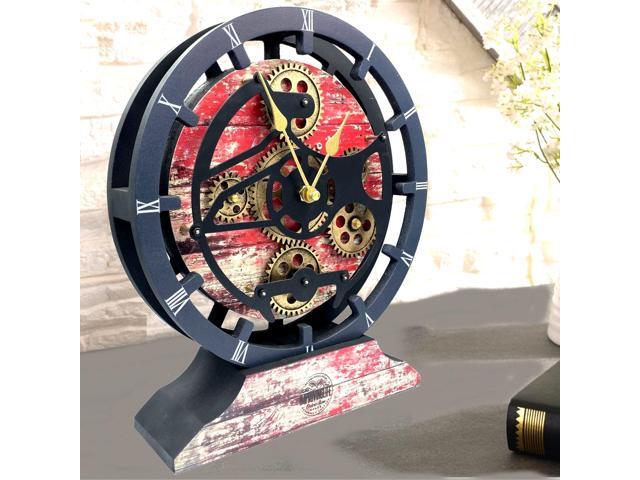 The Gears Clock - 10 Inch Italy Collection Moving Gears Desk Or Wall Clock, Amalfi Coast Design - View #4