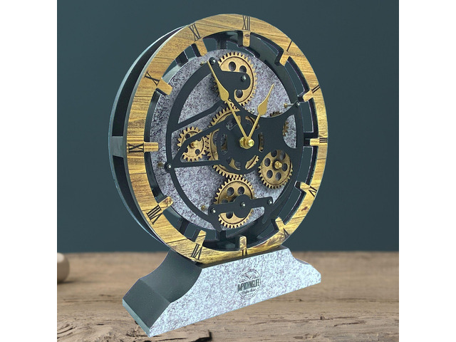 The Gears Clock Desk Clock 10 Inches With Real Moving Gear Convertible ...