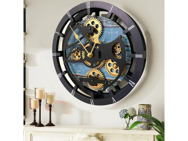 The Gears Clock 16 inches Wall Clock With Real Moving Gears convertible ...