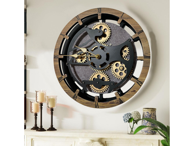 The Gears Clock 16 inches Wall Clock With Real Moving Gears convertible ...