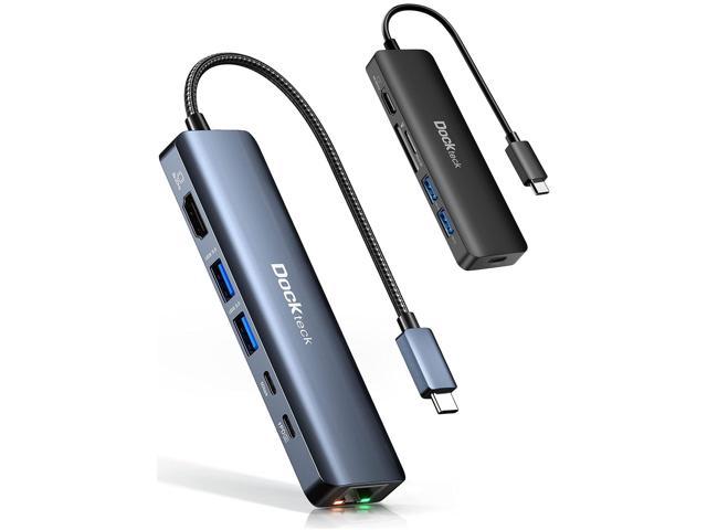 Dockteck 6 In 1 8k 30hz And 4k 60hz Usb C Hub Adapter Multiport