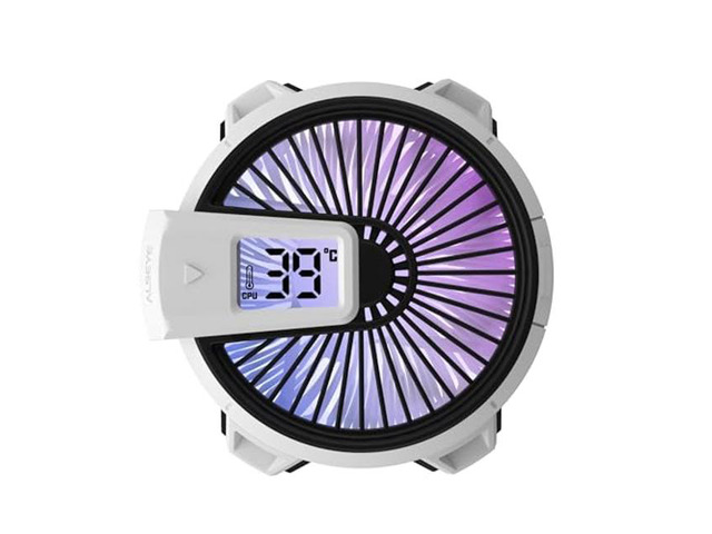 ALSEYE W90 CPU Cooler Digital for AMD, Temperature Displayed CPU Cooler for Small Size PC Case with Powerful 90mm ARGB Lighting Fan and 40mm High-Performance Heat Column Inside. (W90-AMD)