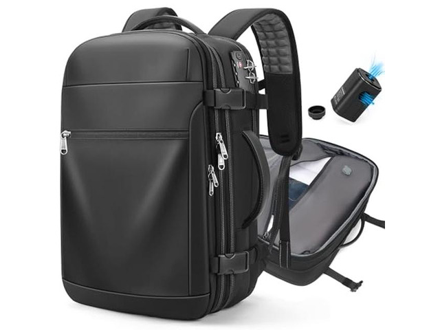 P POSO Airback Backpack 55L Expandable Vacuum Backpack for Travel ...