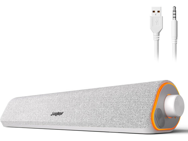 R50 Bluetooth Computer Speakers for Desktop PC Monitor White,Wired USB ...