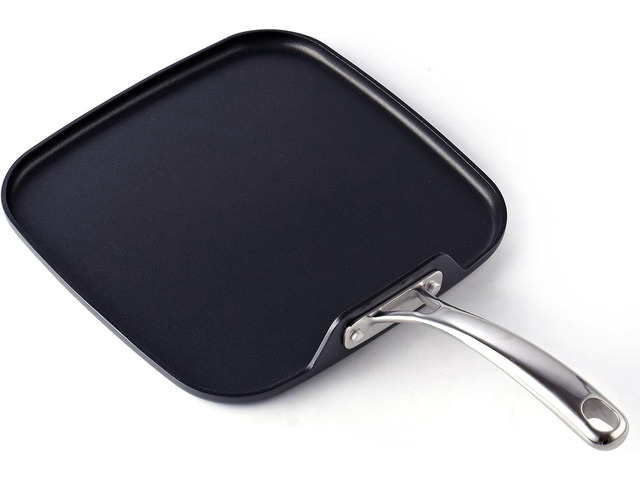 Cooks Standard Nonstick Square Griddle Pan 11 x 11-Inch, Hard Anodized ...