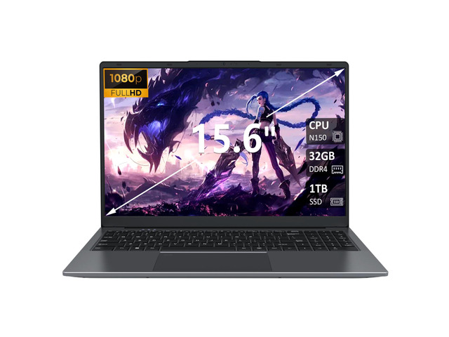 KurieTim Laptop Computer with Intel N150 Quad-Core Processor(Up to 3.60 ...