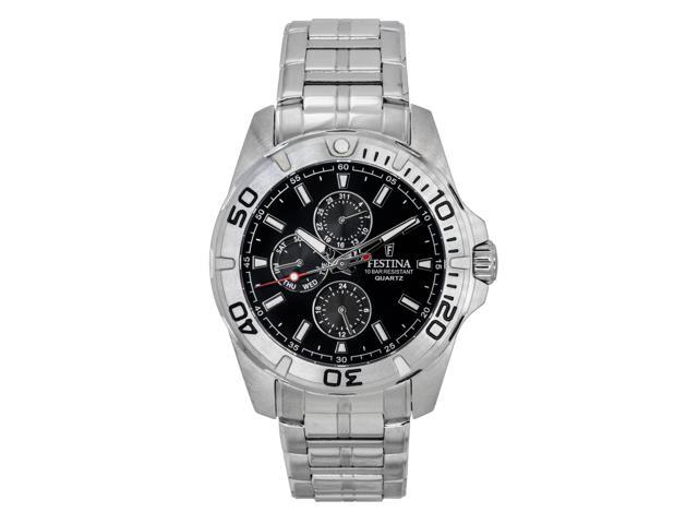 Festina Multifunction Black Dial Quartz Casual 100M Men's Watch F20445 ...