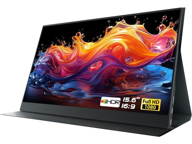Elepad Portable Monitor 15.6 Inch 1080P FHD External Display with USB C Mini HDMI, Cover & Speaker - Ideal for Laptop, PC, MAC, Phone, PS4/5, Xbox,