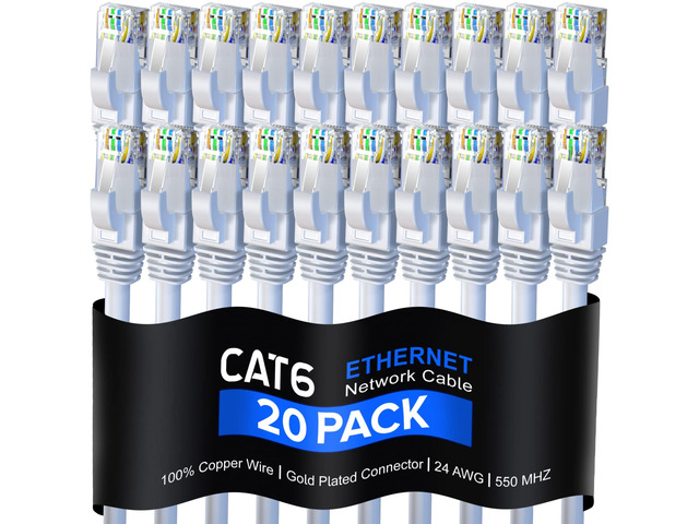 Maximm Cat 6 Ethernet Cable - 100 Ft High-Speed LAN, Internet, Patch & Network Cable-1189865