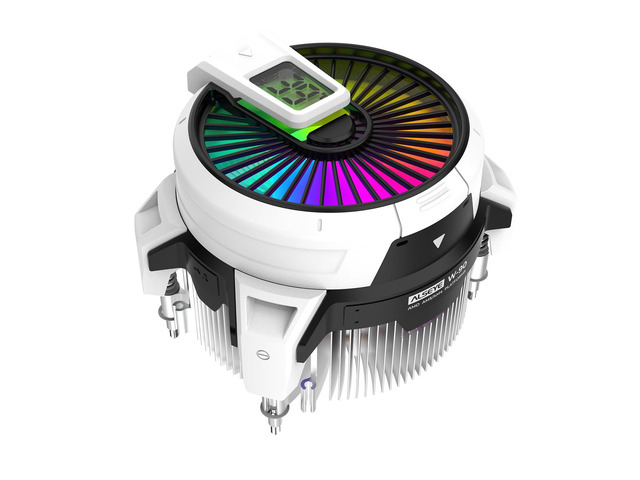 ALSEYE W90 CPU Cooler, Temperature Displayed CPU Cooler for Small Size PC Case with Powerful 90mm ARGB Lighting Fan and 40mm High-Performance Heat Column Inside (W90 AMD Version)