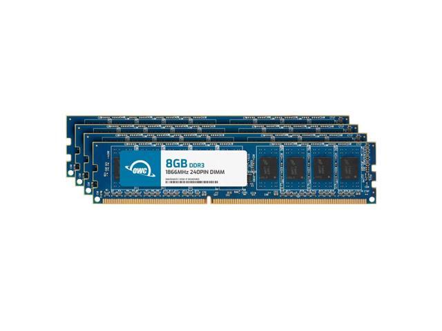 OWC 32GB (4x8GB) DDR3 1866 PC3-14900 CL13 2Rx8 240-pin 1.5V Non-ECC UDIMM Memory RAM Module Kit