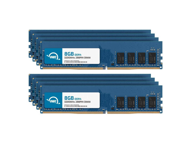 OWC 64GB (8x8GB) DDR4 3200MHz PC4-25600 CL22 1RX8 Non-ECC UDIMM 1.2V ...