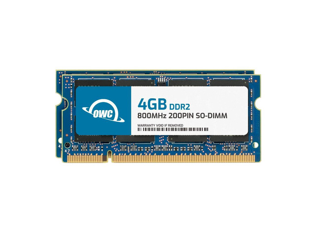 Kit RAM 8Go (4x2Go) DDR2 800MHz Non-ECC SODIMM 200 Broches - OWC - Neuf