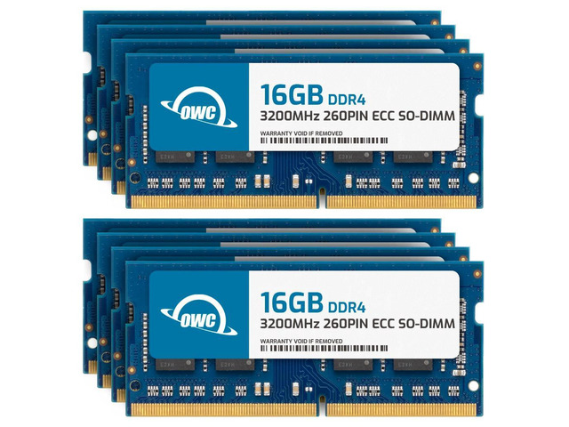 25600 OWC 128GB (8x16GB) DDR4 3200MHz PC4-25600 CL22 1RX8 ECC Unbuffered ...