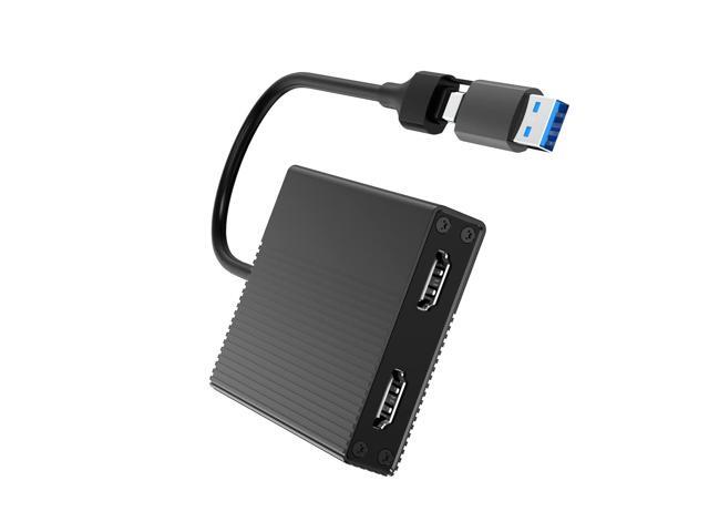 HBAVLINK Displaylink Adapter USB 3.0 to Dual Monitor Adapter, Dual HDMI ...