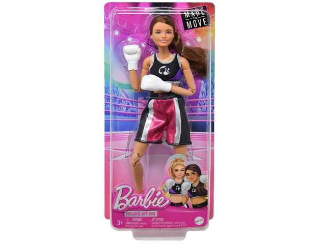 Barbie Made to Move Brunette Boxer Doll - Fully Articulated with Gloves ...