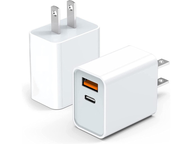 Charger Block, USB C Fast Charging Block Usbc Wall Charger Dual Port ...