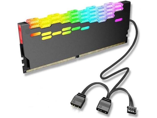 Prevent Overheating Memory Heatsink Gray ARGB PC RAM Cooling Vest