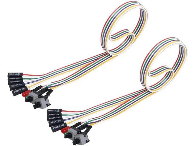 PC Reset Switch Cable, ATX Power on Off Reset Switch Cable, 65CM PC ...