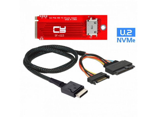 U8612 U.2 SFF-8639 Cable PCI-E 3.0 M.2 M-key to Oculink SFF-8612 SFF-8611 ...