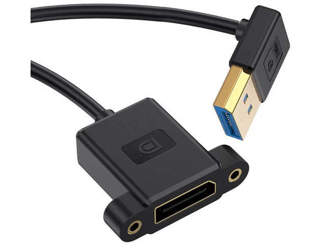 ENFAIN Ultrafine Up Angled DisplayPort 1.4 DP Male to Female Extension ...