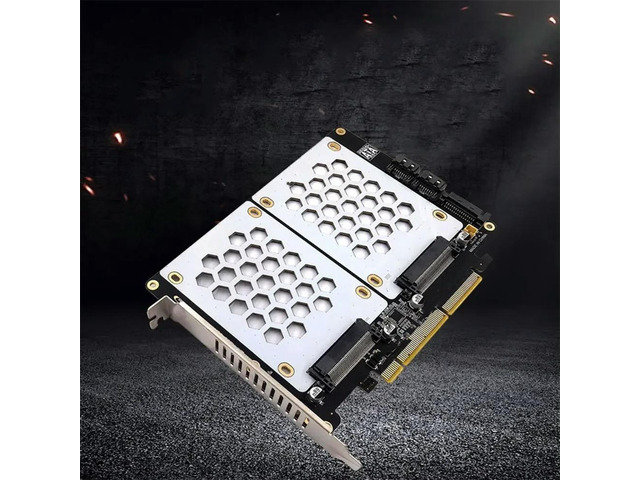 Scheda adattatore SSD SATA da 2,5 pollici U2 NVME a 4 porte Supporto scheda madre PCIe X4x4x4x4 Biforcazione Adattatore PCIe U.2 per PC 7 Scheda adattatore SSD SATA da 2,5 pollici U2 NVME a 4 porte Supporto scheda madre PCIe X4x4x4x4 Biforcazione Adattatore PCIe U.2 per PC 7