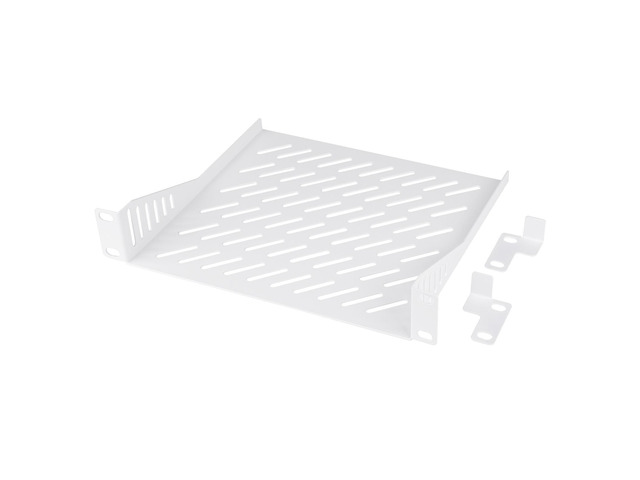 52Pi 1U Server Rack Shelf, White 10 inch Vented Rack Mount Cantilever ...