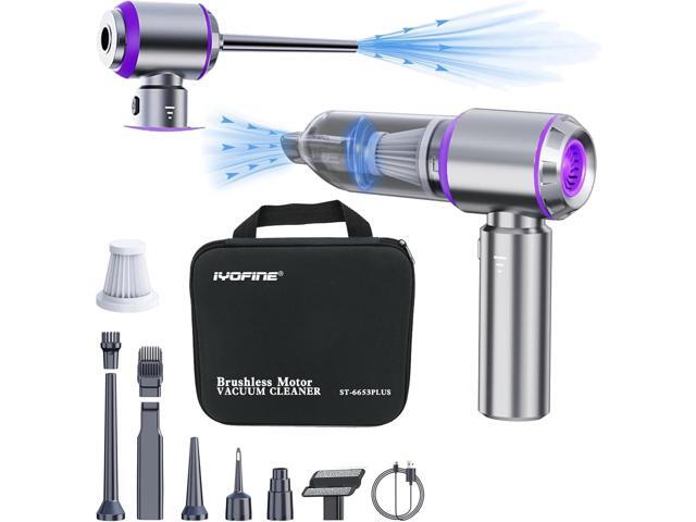 Purple 4-in-1 Handheld Electric Air Blower and Mini Car Vacuum Cleaner