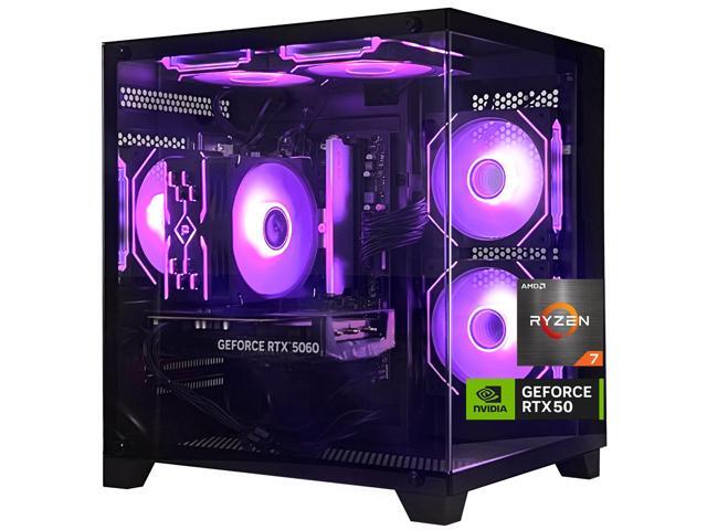 AOACE Gaming PC Desktop AMD Ryzen 5 5600X,RTX 5060 8G 16GB RAM and 1TB ...