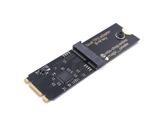 Coral Dual Edge TPU Adapter for Coral m.2 Accelerator - M.2 2280 B+M ...