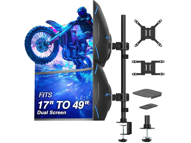 AVLT Dual 49 Inch Stacking Monitor Pole Mount - Stack 44 lbs Super ...