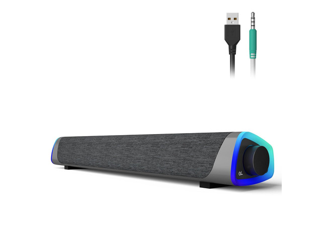 SOULION R30 Computer Speakers, USB Powered PC Speaker, Colorful LED ...