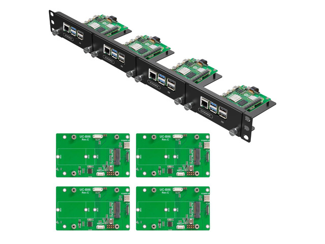 UCTRONICS 1U Rack Mount for Raspberry Pi 5, 19