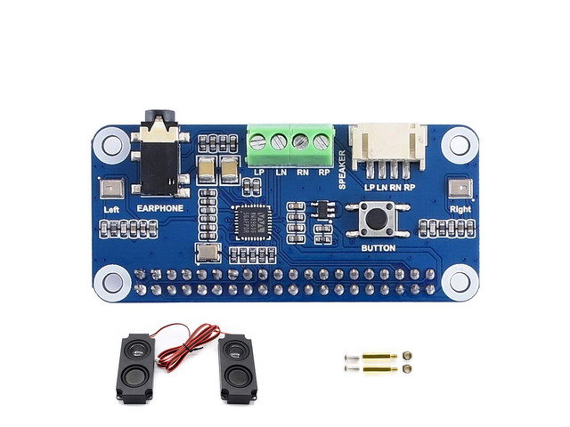 Coolwell WM8960 Audio Module Hi-Fi Sound Card HAT for Raspberry Pi 4B ...