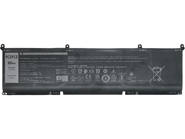 69KF2 Battery 86Wh Replacement for Dell Alienware M15 R3 M15 R4 R5 R6 ...