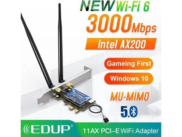 3000Mbps WiFi 6 PCI-E Network Card 802.11ax/ac Dual band 2.4G/5GHz ...