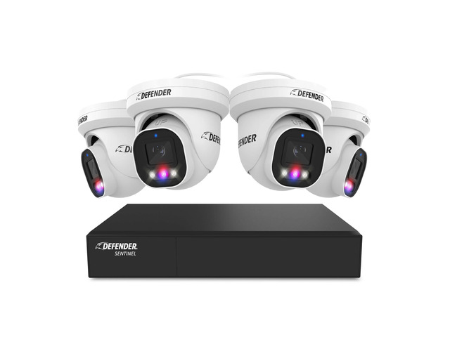 Defender Nvr Defender AI POWERED Sentinel Pro Turret 4K Wired 8CH NVR PoE Security ...