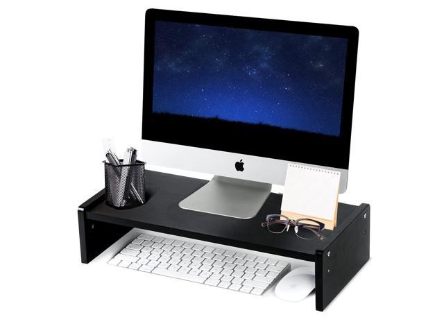 KINLINK Solid Wood Monitor Stand Riser, Monitor Riser with 2 Adjustable ...