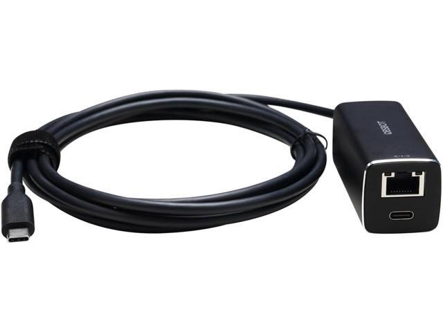 OBSBOT USB-C naar Ethernet-adapter, 10/100 Mbps, Power Over Ethernet (PoE) ondersteuning, Dubbele Ethernet- en USB-C-interface, Compatibel met OBSBOT Tail Air, MacBook, PC, enz